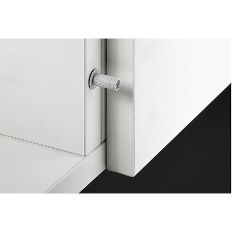 Механизм открывания дверей Push to Open Magnet врезной короткий ход, с отв. планкой, светло-серый Art. 9089606, Hettich