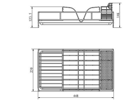 Сушилка настольная универсальная 450x250x145мм, хром, CWJ266B