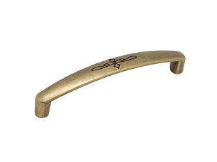 Ручка мебельная, скоба RS-066, 96 мм, античная бронза, Kerron