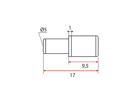 Полкодержатель дупло 5/5х16мм, цинк, пакет 100 шт.