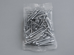 Стяжка саморезная 6,3х50 шестигранник, с коротким дуплом, оцинкованная пакет 100 шт.