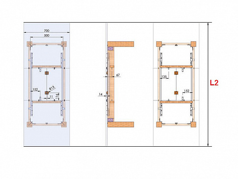 Набор фурнитуры для раздвижного стола внутренний синхронный HMR 88 (HMR-F), MEPA