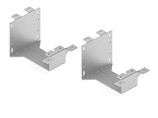 ARISTO Кронштейны для внутренней двери NOVA, сталь, комплект 2 шт с крепежом для роликов, NA0166.VR000.ZN0EP.CO