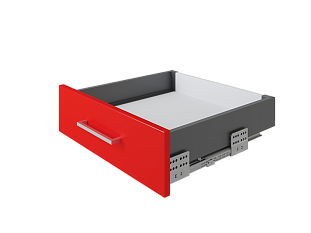 Комплект ящика с прямыми боковинами СТАРТ SOFT с доводчиком стандартной высоты, 86мм, графит, SB18GRPH.1/550, Boyard
