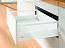 Комплект ящика InnoTech Atira 144х470 белый, с релингом, полн. выдв., Silent System, Art.9230054, Hettich