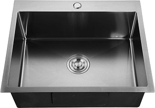 Мойка кухонная Granfest GF - 6545, 650х450x215мм, графит, нерж.сталь