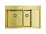 Мойка Omoikiri Akisame 78-2-LG-L 780х510х200/200мм, выпуск 3 1/2, нержавеющая сталь/светлое золото, в комплекте