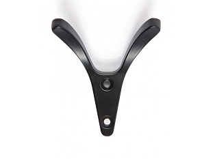 Крючок мебельный SENATOR K212BL.2, двухрожковый, матовый чёрный, Boyard