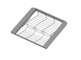 ARISTO Обувница 2-ярусная выдвижная с доводчиком, серия 460, L=450, металлик Art. WA0394.VP045.MG0PC.CI