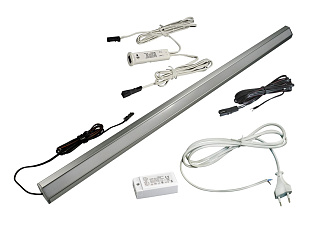 Комплект угл. профиля 0,35м с LED лентой/холодный свет/ИК-выкл/сет.шнур