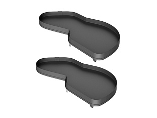 2 полки + рычаги Леманс, 500 мм, Арена ПЬЮР, Комплект установочный, правый, антрацит, цвет дна антрацит, антислип, Art. 2603949846, Kessebohmer