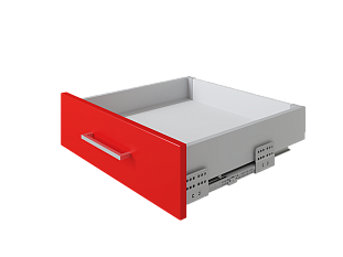 Комплект ящика с прямыми боковинами СТАРТ SOFT с доводчиком стандартной высоты, 86мм, серый, SB18GR.1/550, Boyard