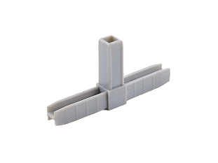 Уголок сборочный 3d прямой, серый металлик, Алюмформ