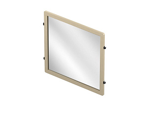 ARISTO Зеркало навесное дерево дерево светлое/черный L = 607, черный Art. WD0447.VP060.BK0PC.RU