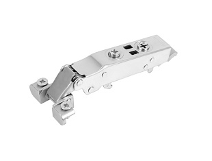 Петля для узкого алюминиевого профиля EVO FRAME S с шнек. рег. накладная с амортизатором, clip-on/QuickClic, никель H813A, BOYARD