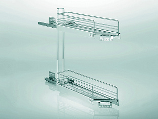 Бутылочница №15, 150 мм + скос 45°, левая, высота 542 мм, Арена КЛАССИК, хром, Art. 2312110005, Kessebohmer