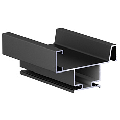 Ручка-профиль, Gola верт. срединный (просвет 30мм), 4,0 м, черный, LED, Россия