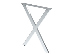 Опора барная X-образная, 30х60, 1100x595+5мм, усиленная, хром (краска)