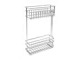 Бутылочница 150 мм в верхнюю базу на направляющих с доводчиком BELLA UP KR35/1/3/150/R, хром, правая, Boyard