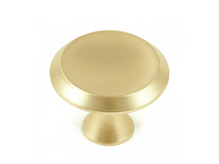 Ручка мебельная, кнопка UTA RC305MBSG.4, матовое брашированное сатиновое золото, Boyard