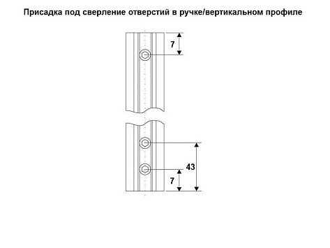 DS11R Ручка-профиль симметричная шампань 2700 мм, Dorwell