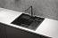 Мойка кухонная Granula KS-6051, 600х510мм, черный матовый, нерж сталь