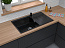 Мойка кухонная Granfest GF - LV-860L, 860х500x200мм, черный, искусственный камень, в комплекте