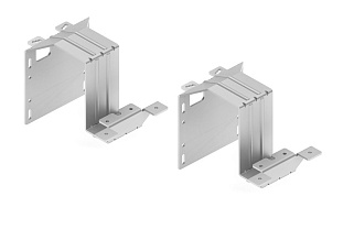ARISTO Кронштейны для внешней двери NOVA,  сталь, комплект 2 шт с крепежом для роликов, NA0167.VR000.ZN0EP.CO