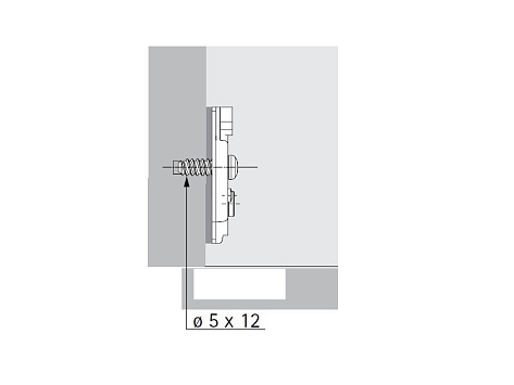 Монтажная планка для петли Sensys/Intermat H=3, регулировка эксцентриком, в комплекте с 2 евровинтами Art. 9071667, Hettich