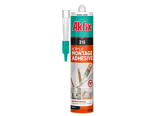 Акриловый монтажный клей Akfix 310 (картридж), 310 мл, белый