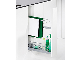 Бутылочница №15 для полотенец, 150 мм 3D, высота 592 мм, Арена КЛАССИК, титан, Art. 21890102, Kessebohmer