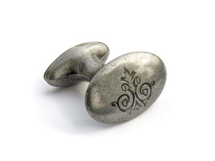 Ручка мебельная, кнопка Regency, глянцевое олово, Metakor