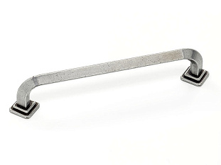 Ручка мебельная, скоба Tower Square, 160 мм глянцевое олово, Metakor