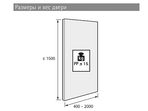 SlideLine 55 Plus К-т 2 двери max 15кг, H1000-1500мм, L400-2000мм, Профиль выписывать отдельно!!!