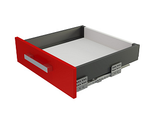 Комплект ящика  с прямыми боковинами СТАРТ SOFT с доводчиком стандартной высоты, 86мм, графит, SB18GRPH.1/350, Boyard