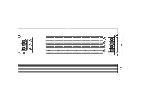 Блок питания LED 12V/100W, в мет. кожухе (узкий), 273х54х22 мм 06.800.01.372, IP20