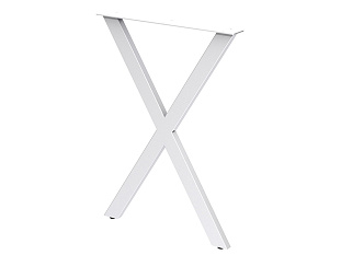 Опора барная X-образная, 30х60, 920x595+5мм, усиленная, белый глянцевый (RAL 9016)