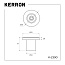 Ручка мебельная, кнопка K 2390, чёрный матовый, Kerron