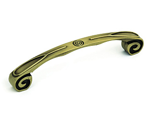 Ручка мебельная, скоба RS-012, 128 мм, античная бронза, Kerron