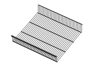 ARISTO Полка-корзина проволочная, серия 460, L=450, чёрный Art. WA0335.VP045.BK0PC.RA