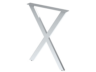 Опора для кухонной столешницы X-образная, 30х60, 820x595+5мм, усиленная, хром (краска)