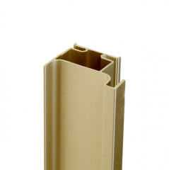 Ручка-профиль, фальш Gola Premium вертикальный оконечный, 4,7 м, алюминий, золото брашированное (для 16мм ДСП)