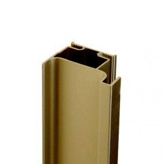 Ручка-профиль, фальш Gola Premium вертикальный оконечный, 4,7 м, алюминий, шампань брашированная (для 16мм ДСП)