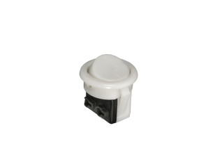 Выключатель мебельный врезной D23, пружин. контакты для кабеля 0,5 - 1 мм2, (max 250V/6A), белый