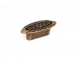 Ручка мебельная, кнопка FM-086, 32 мм, античная бронза, Валмакс