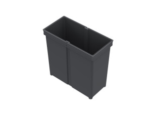 Контейнер для сбора мусора Pull, 11 литров, пластик, антрацит, Art. 9279391, Hettich