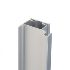 Ручка-профиль, фальш Gola Premium вертикальный оконечный, 4,7 м, алюминий, серебро брашированное (для 16мм ДСП)