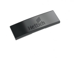 Заглушка для консоли петли Sensys, стальная, с логотипом Hettich, черный обсидиан Art. 9091821, Hettich