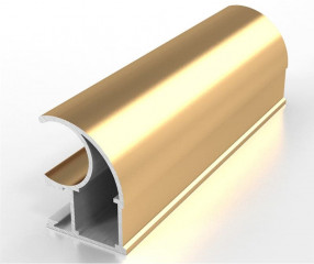 TJ01 Ручка-профиль асимметричная золото глянец 5400 мм, Dorwell