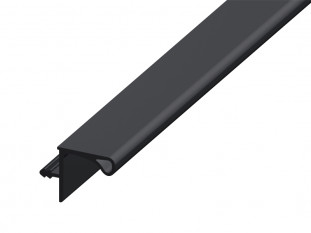 Ручка-профиль, фальш Gola для верхних модулей, 4,0 м, для 16мм ДСП, алюминий, черный, Россия
